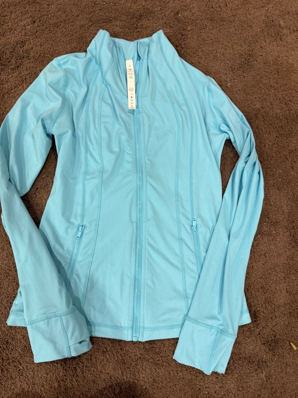 Light Blue Women's Zip-Front Active Jacket